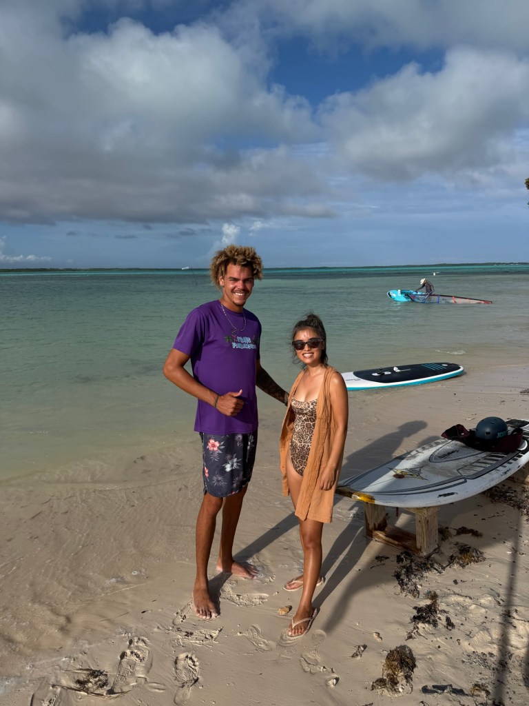 Wing foiling lesson with instructor Terence at The Frans Paradise